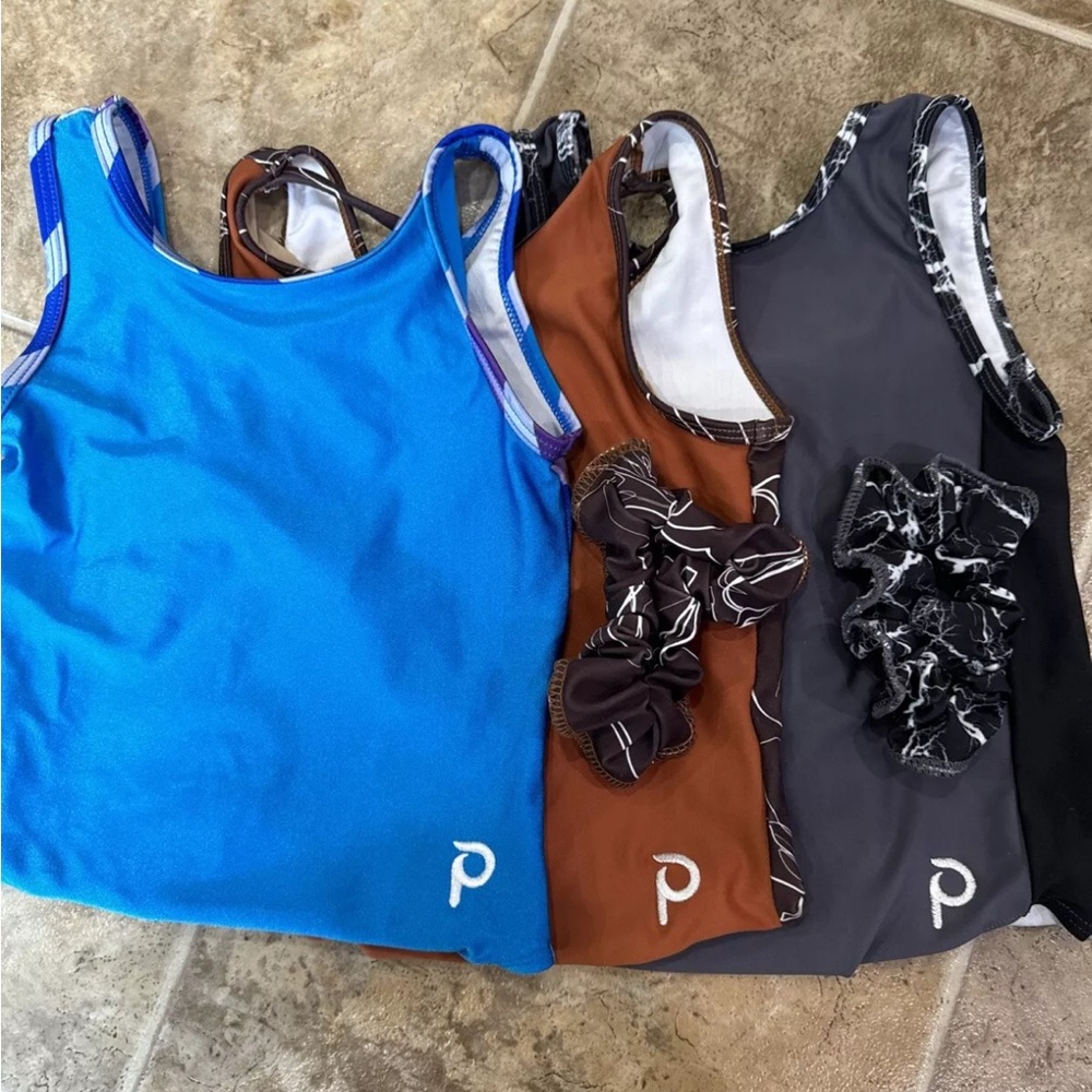 3 Plum leotards (youth large)